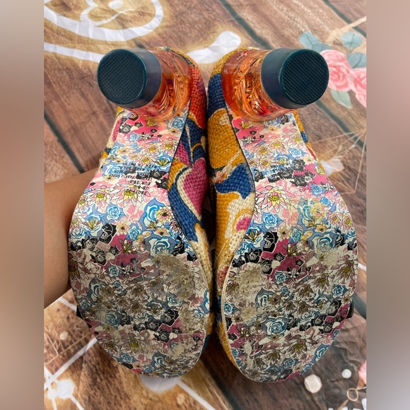 Irregular Choice Red and Orange Heels with Vibrant Design - Picture 7 of 16